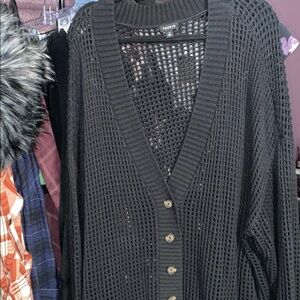 Torrid Black Open Knit